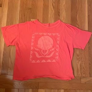 Women’s American Eagle Oversized Graphic Tee (Red, Size L)